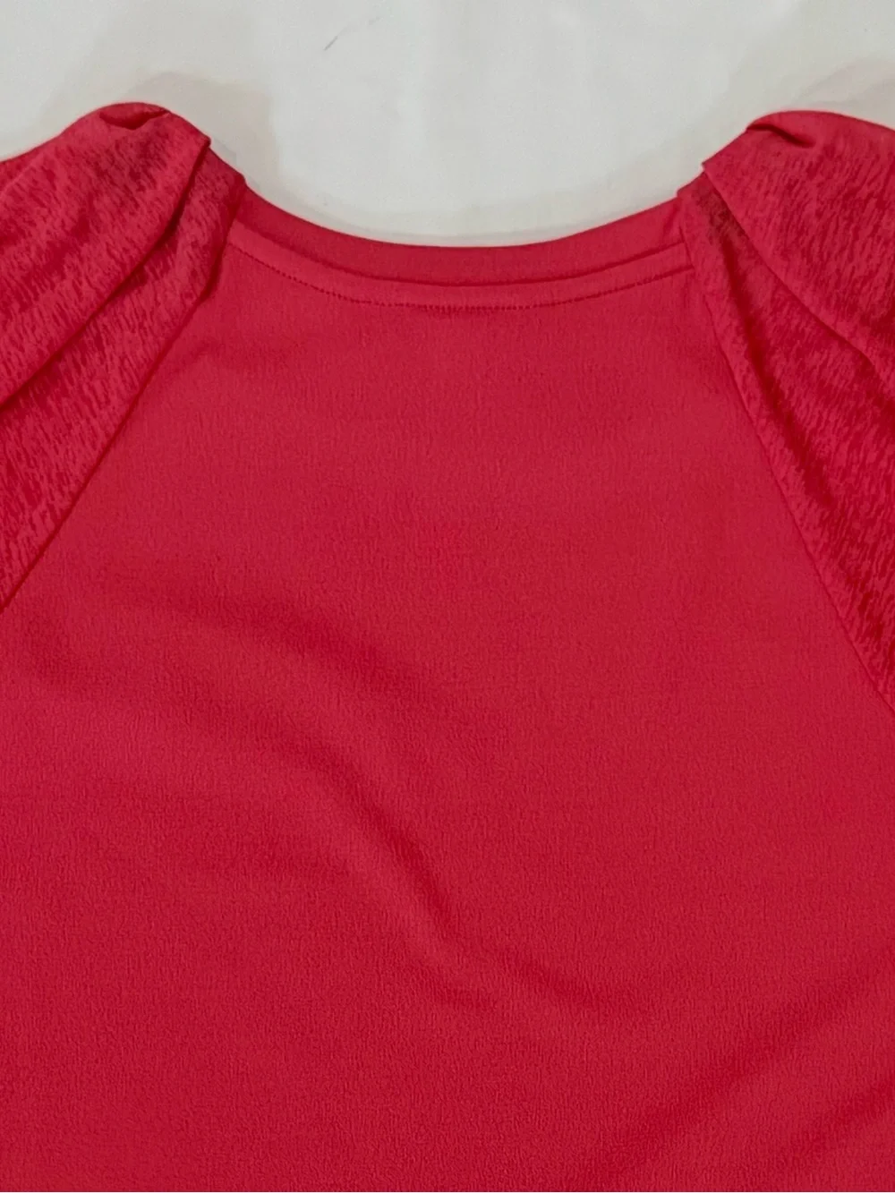 Banana Republic Coral Puff-Sleeve Short-Sleeve Top XS Excellent Condition